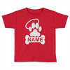 personalized paw halo Toddler T-shirt