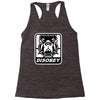 bull dog disobey Racerback Tank