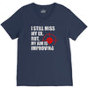 i still mis my ex but my aim is improving V-Neck Tee