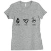 peace love coffee Ladies Fitted T-Shirt