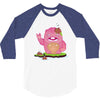 mrs yetti and her poops 3/4 Sleeve Shirt