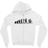 evolution of a cyclist mens black or blue cycling t shirt bike Zipper Hoodie