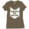 meow or never Ladies Fitted T-Shirt