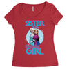 sister of the birthday girl Women's Triblend Scoop T-shirt