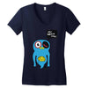 uberpup hey brain cakes! Women's V-Neck T-Shirt