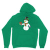 smiling snowman holding out christmas Unisex Hoodie