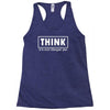 think shirt Racerback Tank