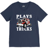 plays with trucks family matching V-Neck Tee