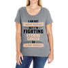 I am Not Super Woman But I'm Fighting Uterine Cancer So Close Enough Ladies Curvy T-Shirt