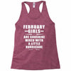 February Girls Are Sunshine Mixed With A Little Hurricane Racerback Tank