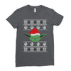 yoda ugly christmas sweater Ladies Fitted T-Shirt