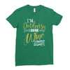 wine outside Ladies Fitted T-Shirt