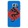 sun dragon with pearl   black red white Samsung Galaxy S7