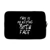 resting bitch face girls Laptop sleeve