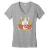 the grey Women's V-Neck T-Shirt
