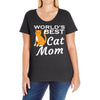 world's best cat mom Ladies Curvy T-Shirt