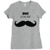big stache Ladies Fitted T-Shirt