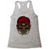 american football skull Racerback Tank