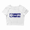 eat,sleep,game Crop Top