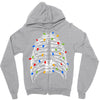 skeleton christmas tree Zipper Hoodie