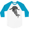 zombie eating brains 3/4 Sleeve Shirt