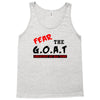 the goat white t shirt greatest of all time basketball baseball footba Tank Top
