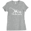 t rex hates push ups Ladies Fitted T-Shirt