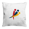 red blu yellow Throw Pillow
