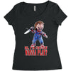 chucky funny quote ideal birthday present gift Women's Triblend Scoop T-shirt