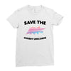 Save The Chubby Unicorns Ladies Fitted T-Shirt