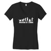 evolution of a zombie Women's V-Neck T-Shirt
