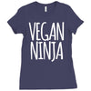 vegan ninja Ladies Fitted T-Shirt