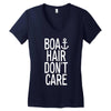 boat hair don't care Women's V-Neck T-Shirt