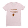 grandpa powered by coffee Ladies Fitted T-Shirt