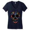 loco coco skul Women's V-Neck T-Shirt