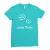 lucky fuers dice Ladies Fitted T-Shirt