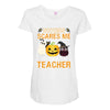 nothing scares me i'm a teacher Maternity Scoop Neck T-shirt