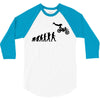 evolution of a biker dirt bike mx motocross t shirt men 3/4 Sleeve Shirt