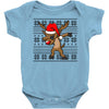 christmas reindeer dabbing Baby Bodysuit