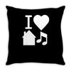 i love house music dj baseball Throw Pillow
