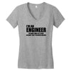 engineer funny t shirt engineers are never wrong t shirt shirt funny t Women's V-Neck T-Shirt