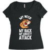 my neck my back my anxiety attack opossum guys tee Women's Triblend Scoop T-shirt