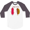 what up dog ketchup hot dog 3/4 Sleeve Shirt