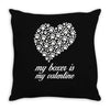 my boxer is my valentine Throw Pillow