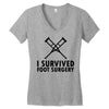 I Survived Foot Surgery Women's V-Neck T-Shirt