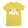 Hello Papa Ladies Fitted T-Shirt