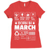 Born In March Ladies Fitted T-Shirt