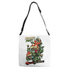 piranha party Adjustable Strap Totes