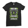 Never Underestimate The Strength Of A Lymphoma Cancer Warrior Ladies Fitted T-Shirt