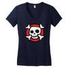 comic skull Women's V-Neck T-Shirt